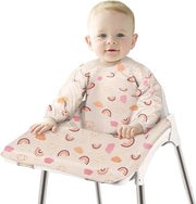 Slabbino con maniche Slabbino per copricuscini per bambini può essere fissato al seggiolino per bambini, slabbino con maniche Idrorepellente per bambini, bambine Alimentazione per bambini in età di allattamento