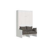 Letto a scomparsa 140 verticale Kentaro Sofà - ALESSIA 20 - Bianco Frassino