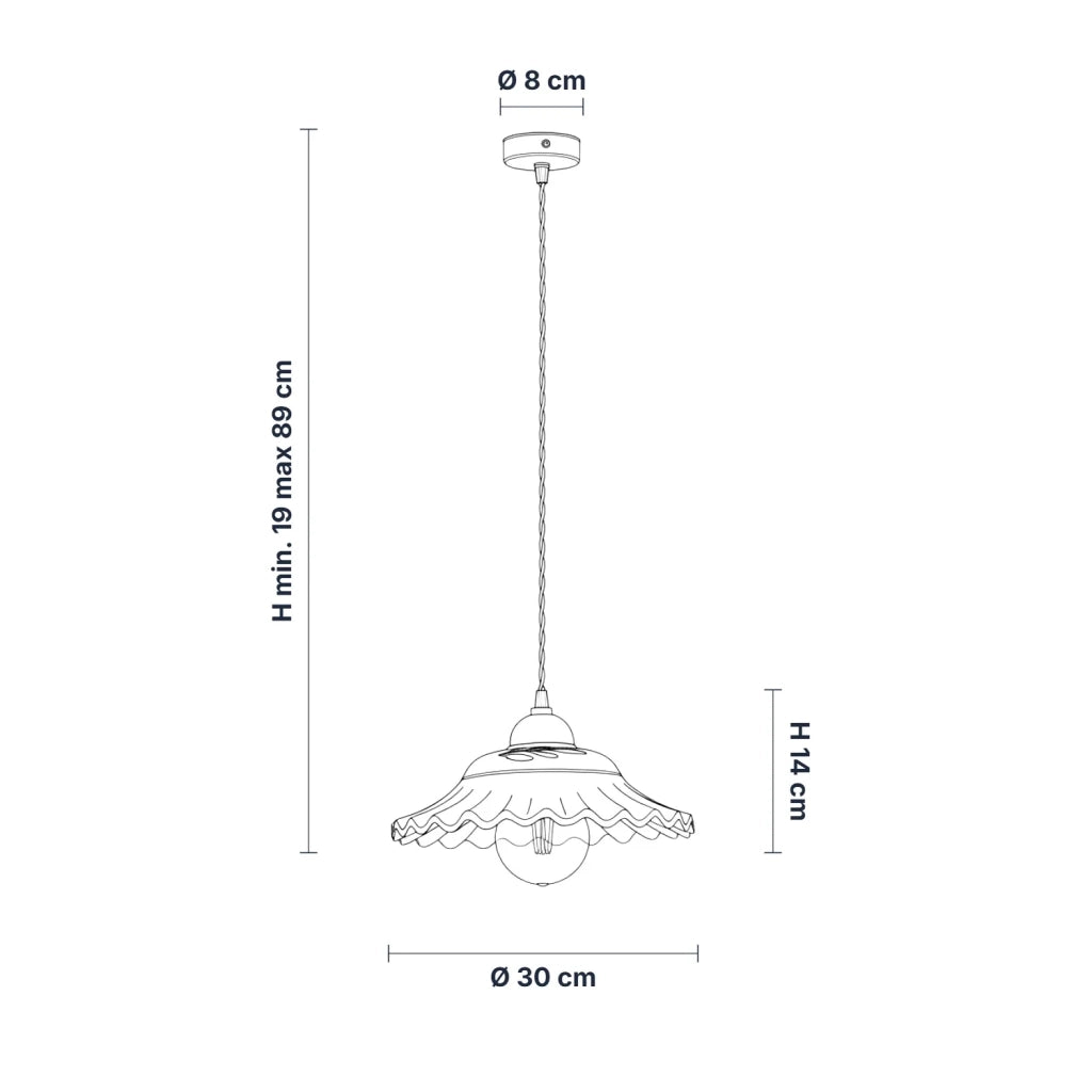 Lampadario Rustico Palma 1 Luce Avorio LuceArt Classic