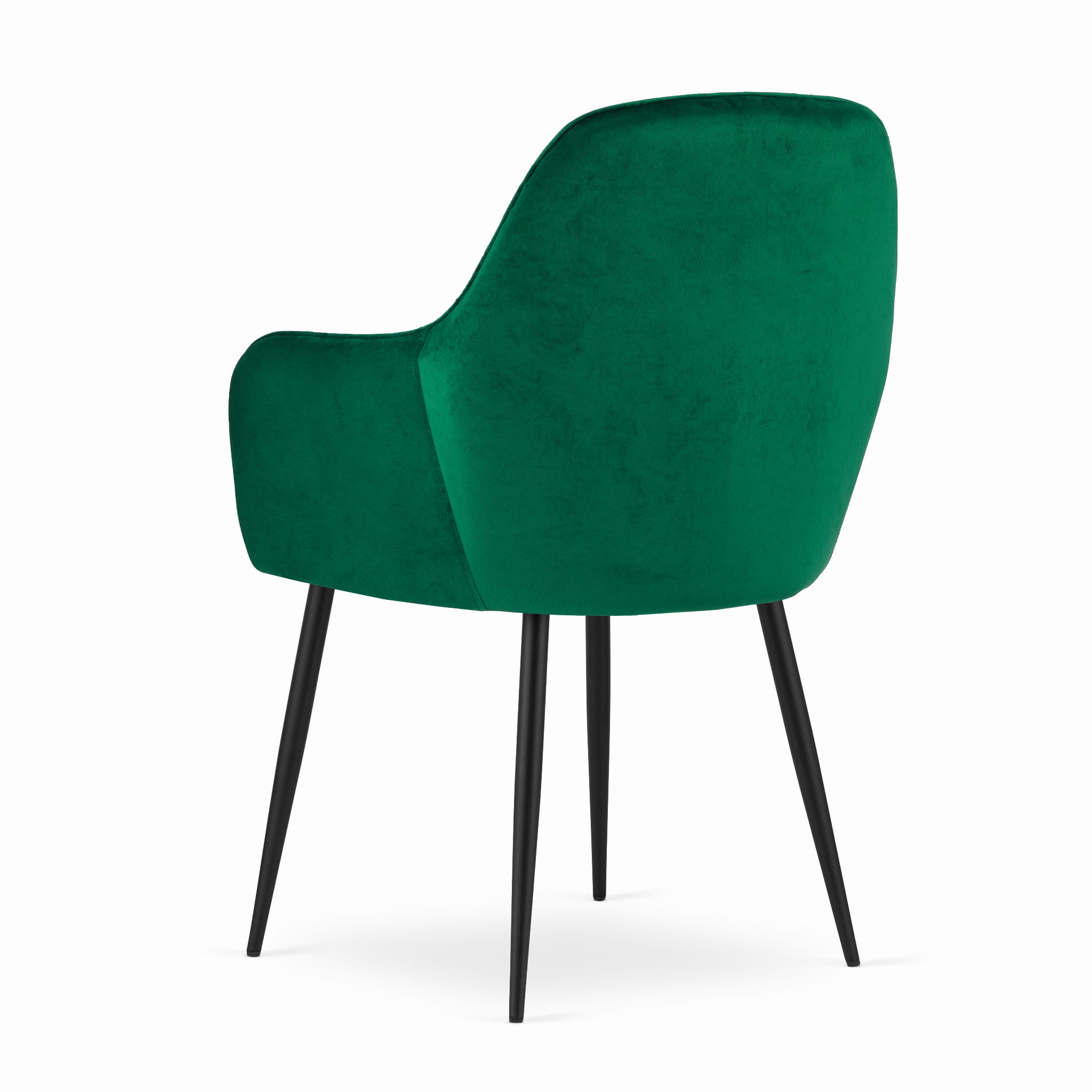 Sedia VALORA LUGO - Velluto verde con gambe nere