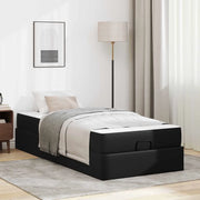 vidaXL Struttura letto con materasso Nero 80 x 200 cm Pelle sintetica