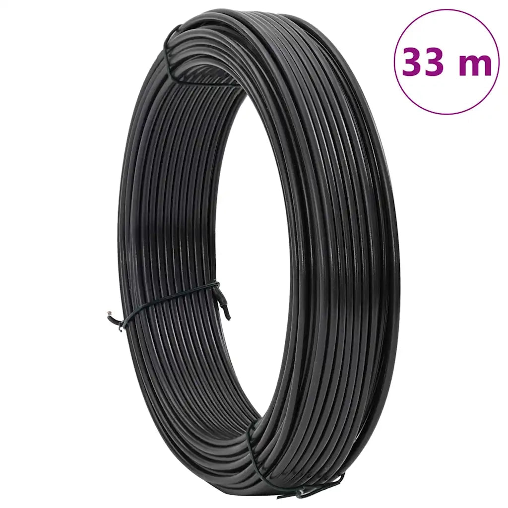 vidaXL Filo di recinzione Antracite 33 m Acciaio rivestito in PVC