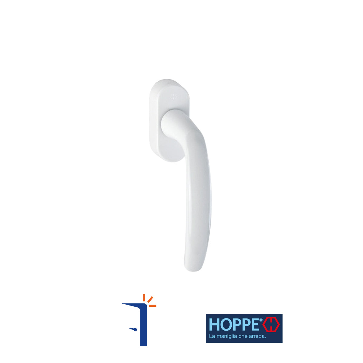 hoppe maniglia per finestra martellina dk atlanta secustik in alluminio bianca