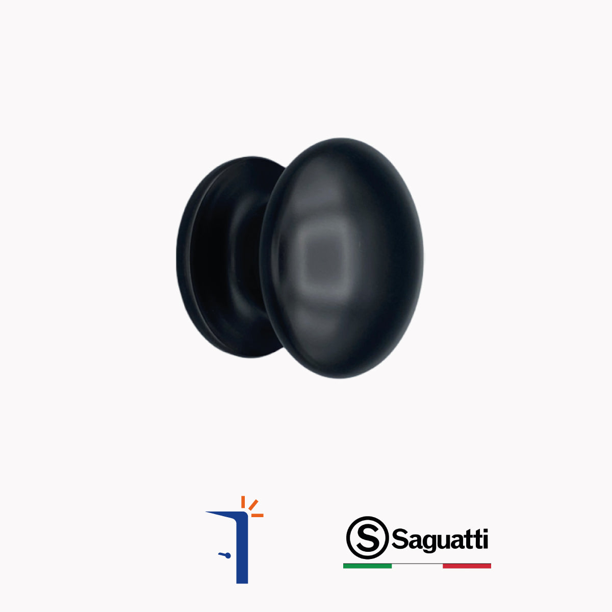 Pomolo Fisso Saguatti 873-70TB in Alluminio Ø 70mm Bianco per Porte e Cancelli