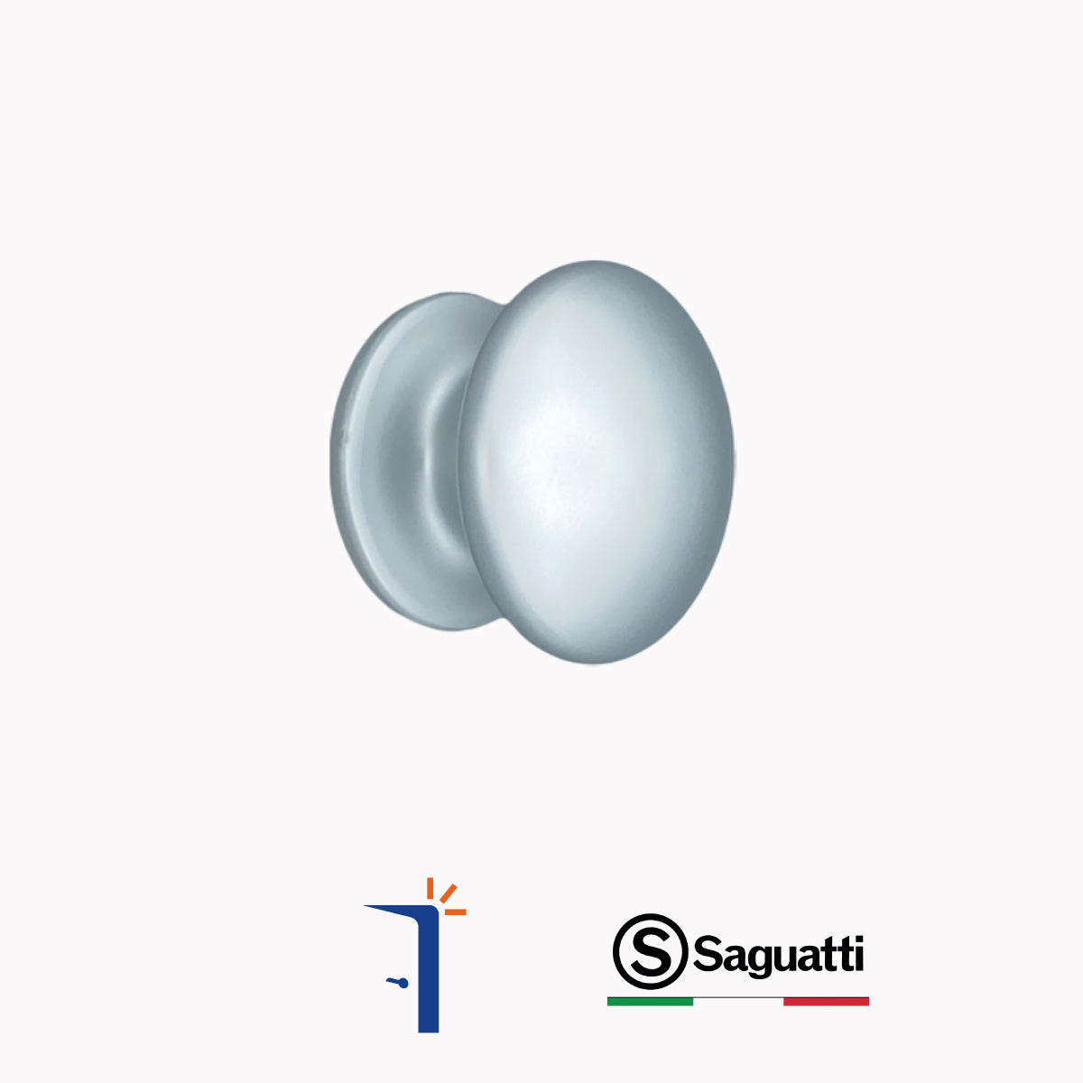 173-70EB POMOLO "B" IN ALLUMINIO OSSIDATO ARGENTO SATINATO DIAMETRO 70 MM. SAGUATTI