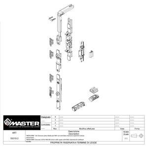 A3321G.2 HIDE 110 R40 KIT BASE ANTA RIBALTA CON AFM SUPERIORE. MASTER ITALY