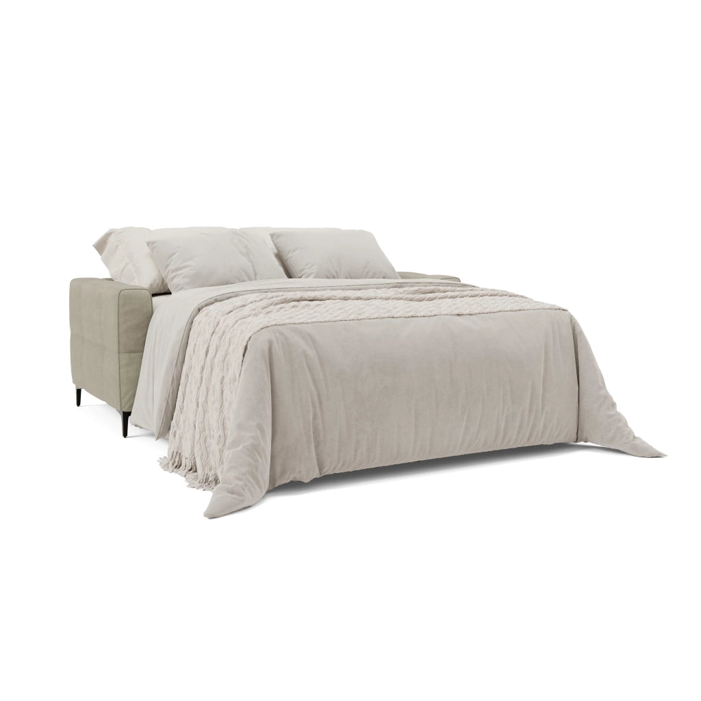 Gardenia Divano letto materasso alto 18 cm con poggiatesta reclinabili e rivestimento impermeabile T02 198 cm (mat. 140x197) panna