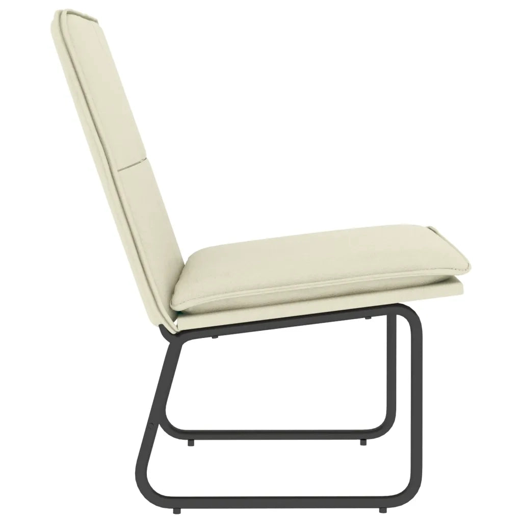 Sedia Lounge Crema 54x75x76 cm in Similpelle 351331