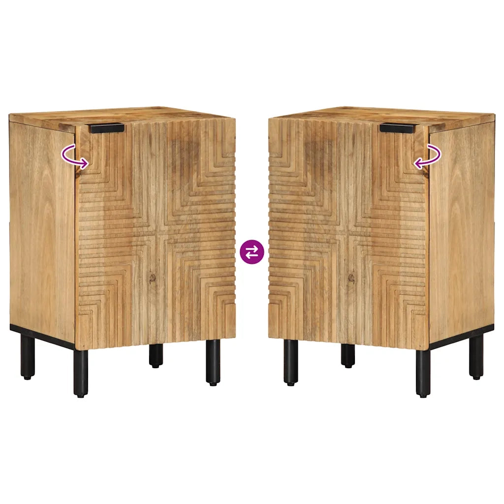 Mobiletto da Bagno Marrone 38x33,5x58 cm Legno di Mango 4017741