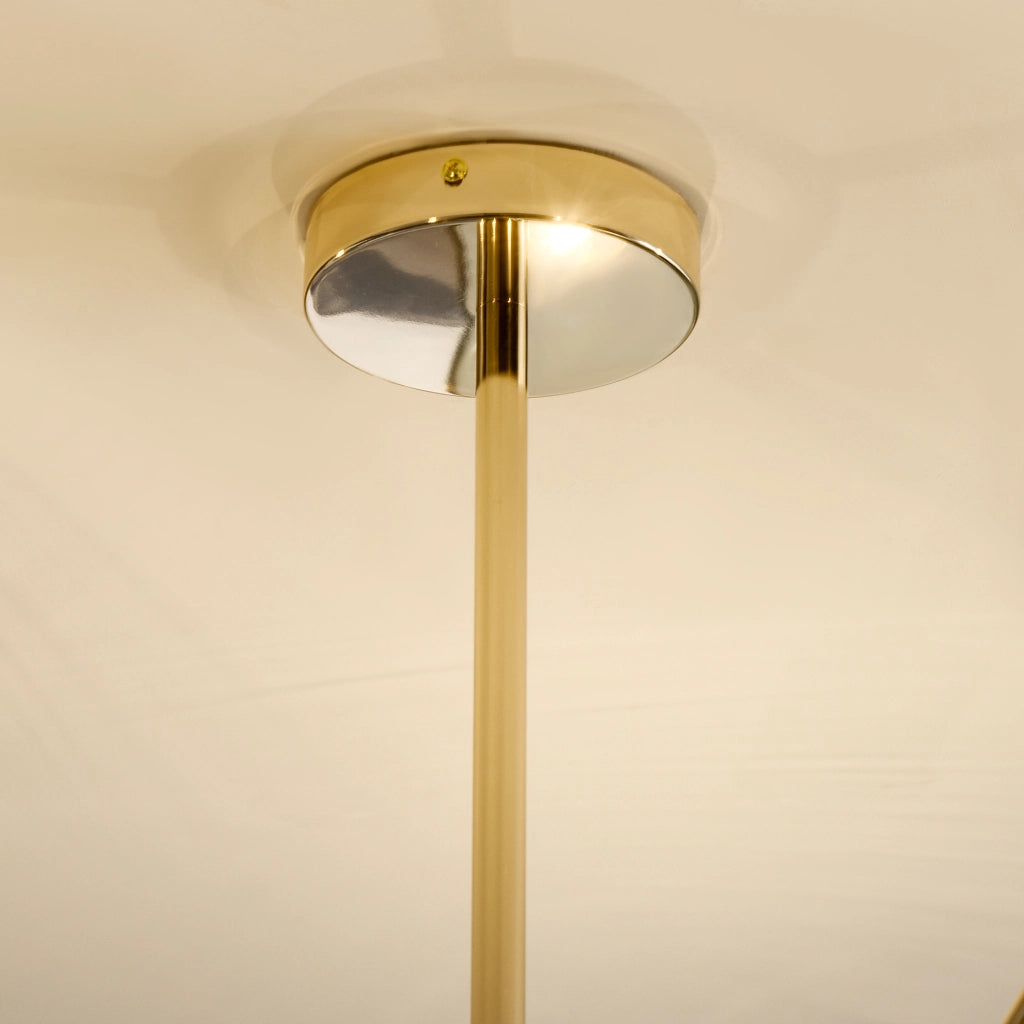 Easycomfort Lampada a Sospensione in Metallo Oro con 10 Luci per Cucina, Soggiorno e Camera da Letto, 65x65x78.5 cm