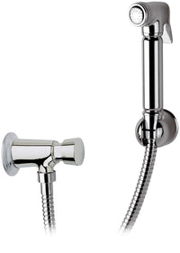 Set doccetta bidet con: doccia a pulsante, flessibile e rubinetto temporizzato