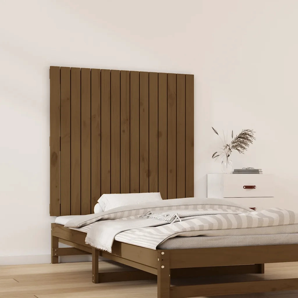 Testiera da Parete Miele 95,5x3x90 cm in Legno Massello di Pino cod mxl 40467