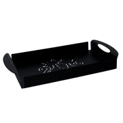 Vassoio metallo gatti nero rettangolare cm 41x20h5