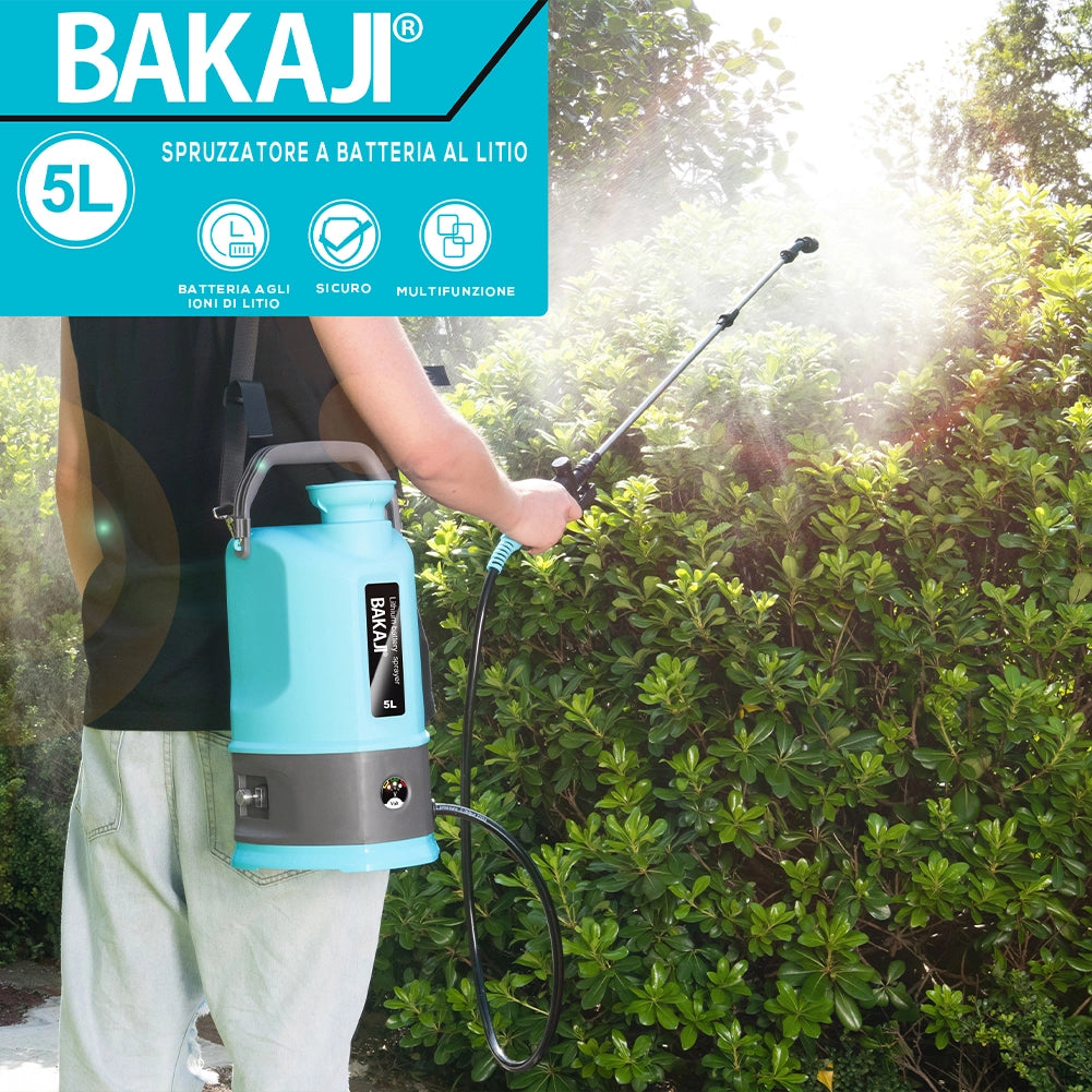 Nebulizzatore a Batteria 5 Litri Senza Fili Spruzzatore a Pressione per Giardino