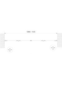 Porta doccia a libro soffietto pieghevole su due lati con apertura totale a 4 ante H 190 cromo trasparente  138-141,5 cm