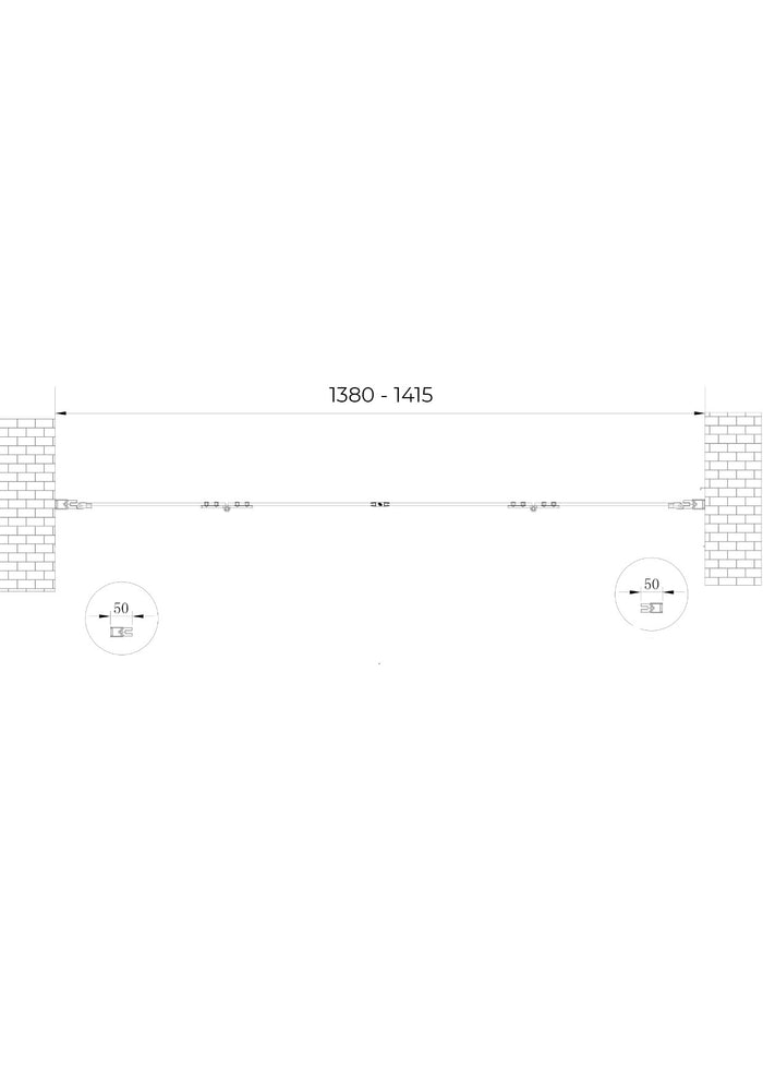 Porta doccia a libro soffietto pieghevole su due lati con apertura totale a 4 ante H 190 cromo trasparente  138-141,5 cm