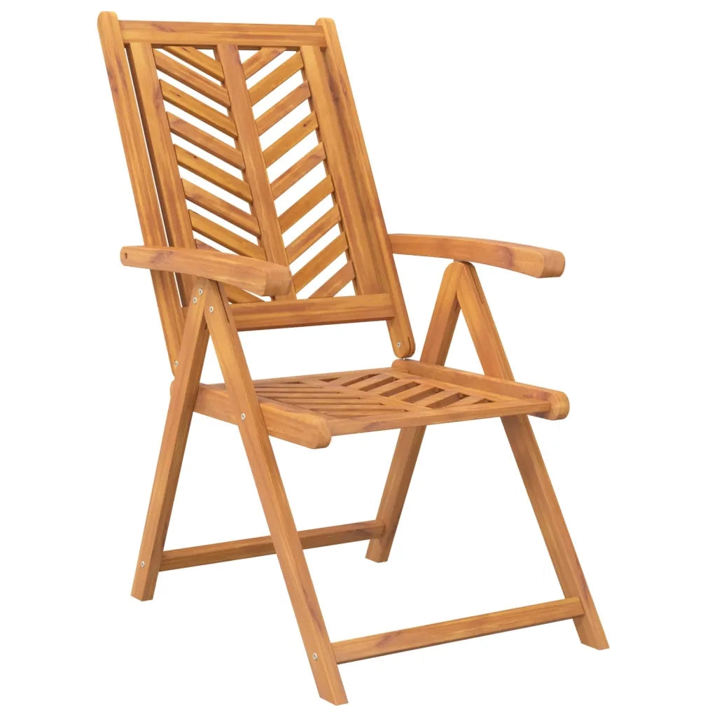 Sedie da Giardino Reclinabili 2 pz Legno Massello di Acaciacod mxl 81929
