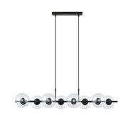 Lampadario sospeso RORY 8 luci vetro trasparente Emibig