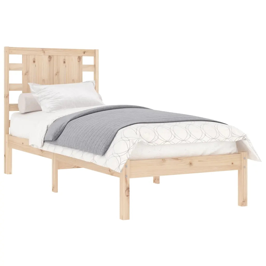Giroletto-Struttura Letto in Legno Massello 90x190 cm Single 837964