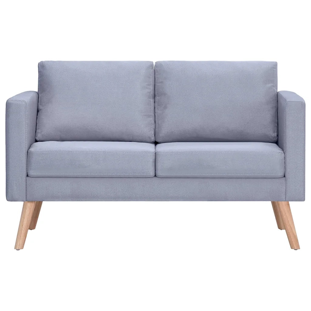 Set Divani a 2 e a 3 Posti in Tessuto Grigio Chiaro  cod mxl 9882
