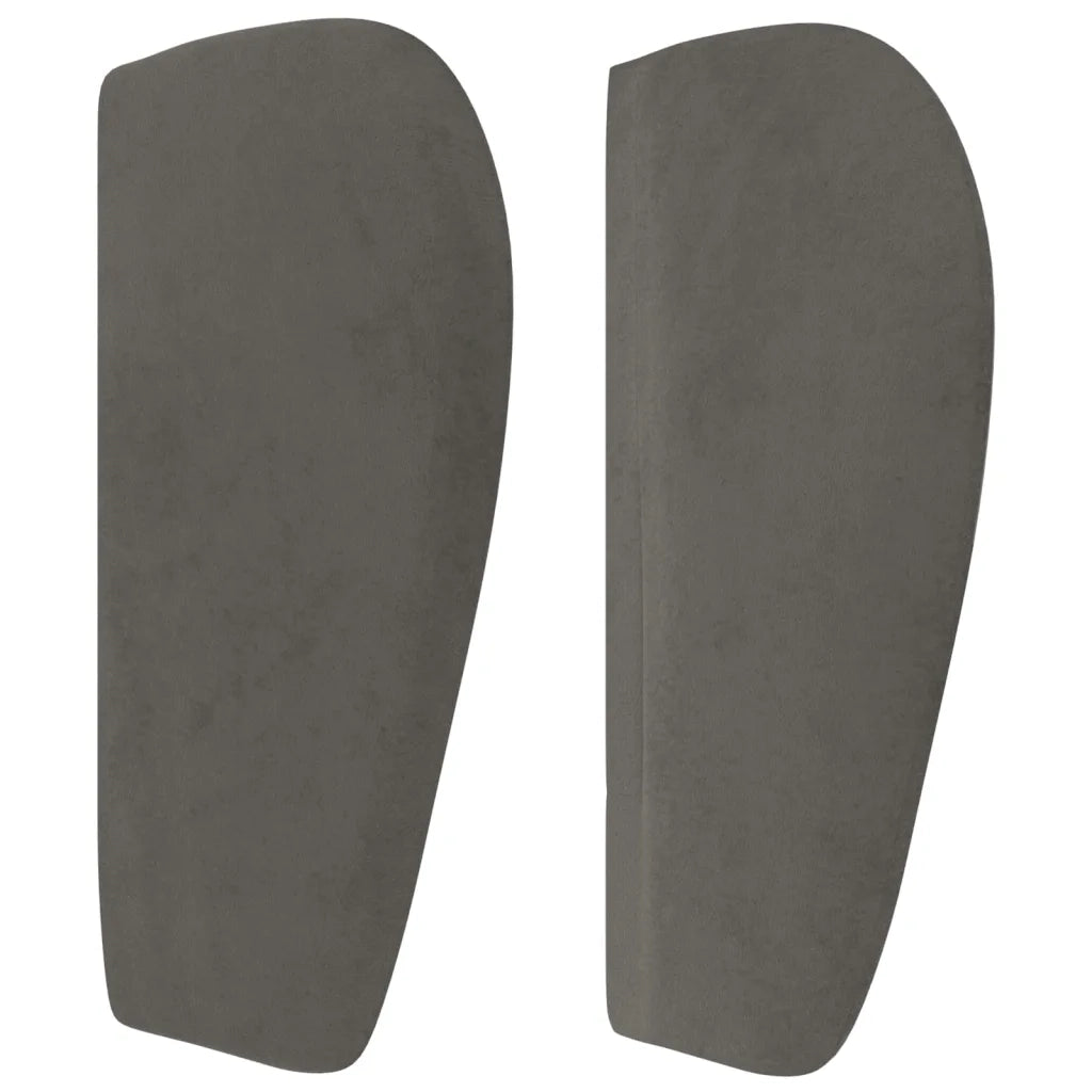 Testiera ad Orecchio Grigio Scuro 183x23x78/88 cm in Velluto 3116925
