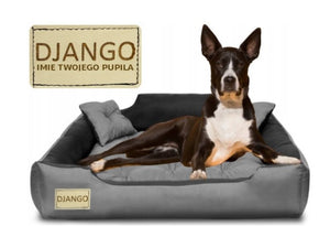 AIO FACTORY Letto per cani 115x95 cm personalizzato grigio cuscino impermeabile