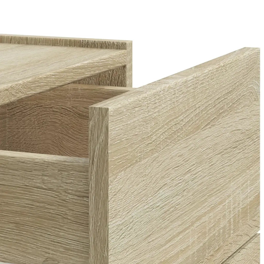Set di 2 Comodini | Armadio da Notte | Mobiletto da notte a Muro Rovere Sonoma 45x30x35 cm