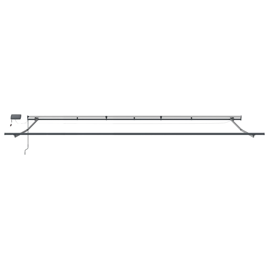 Tenda Retrattile Manuale con LED Gialla e Arancione 600x300 cm