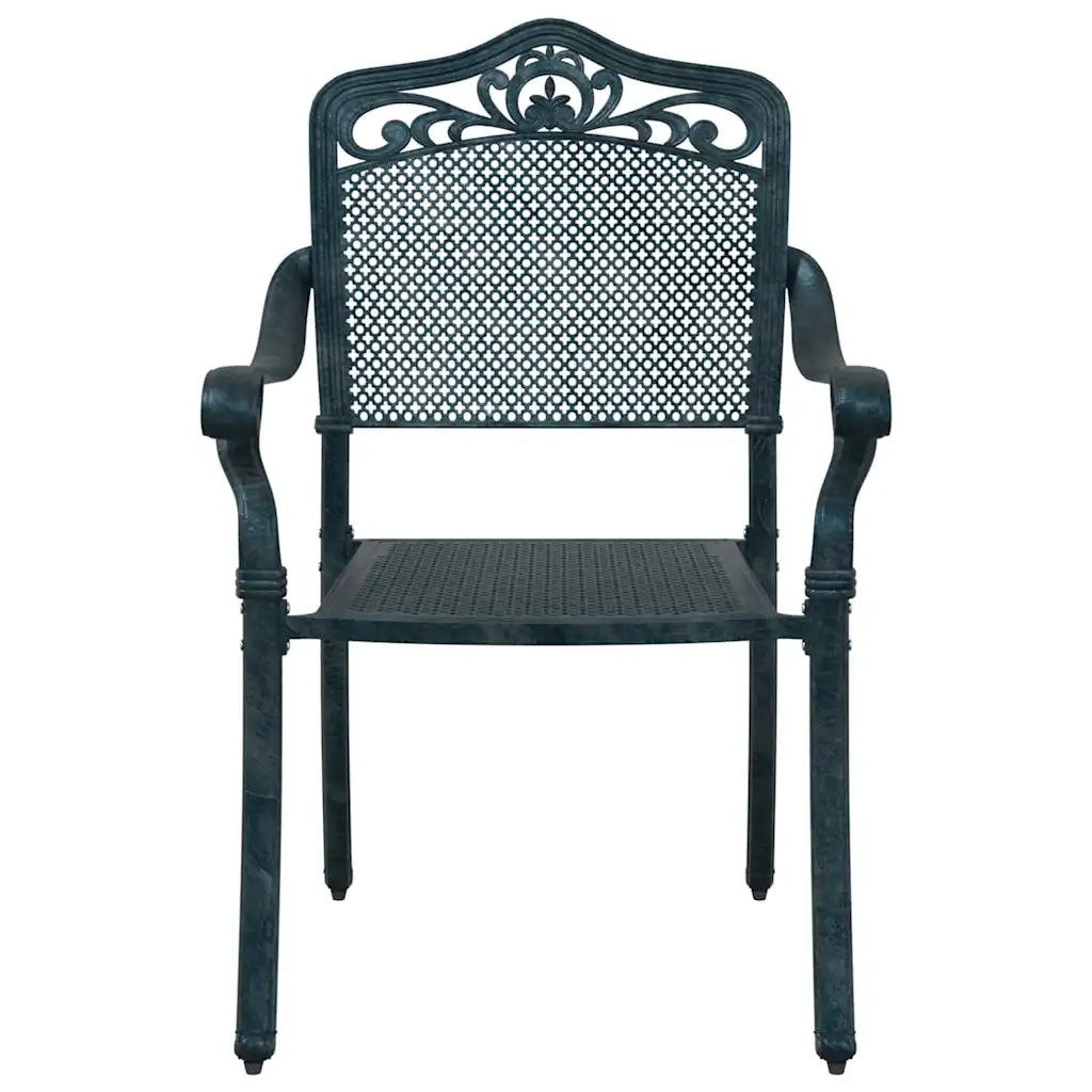 Sedia da Giardino 2 pcs Verde 64 x 62 x 93cm Alluminio 42002381