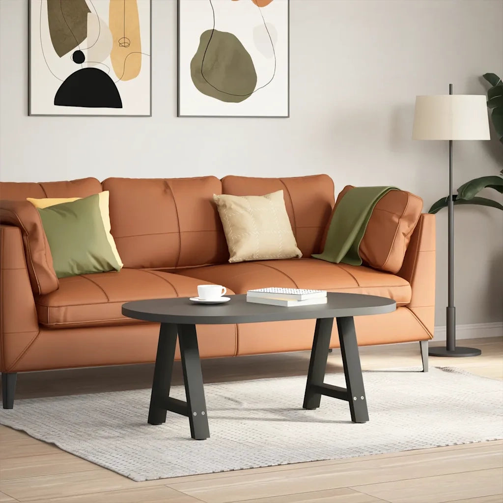 Gambe per Tavolino da Caff¨¨ a Forma di A 2 pz-Set di 2 Gamba per Tavolo Nere 38x(42-43) cm Acciaio