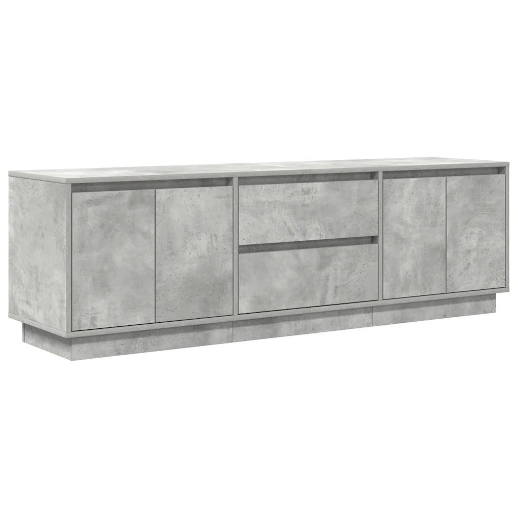 vidaXL Mobile Porta TV con Luci LED Grigio Cemento 160,5x41x50 cm
