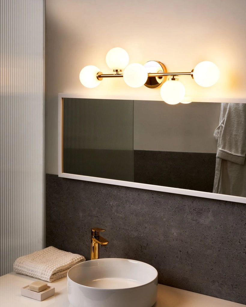 Lampada da parete in metallo per soggiorno in stile moderno a 5 luci dorate glamour soggiorno