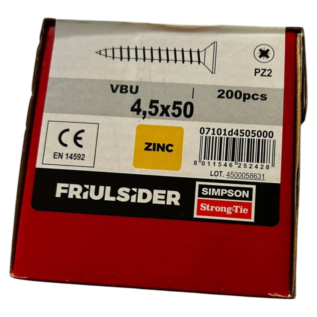 VITI PER TRUCIOLARE ZINCATA GIALLA 4,5X50 200 PEZZI