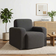 Poltrona-Divano Sedia-Poltroncina Grigio Scuro Boucl¨¦ 823018