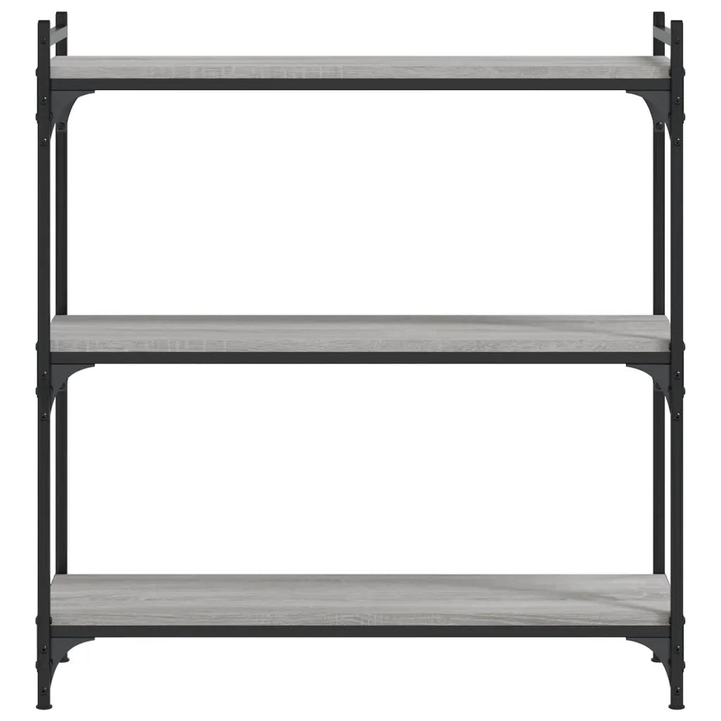 Libreria a 3 Ripiani Grigio Sonoma 80x30x86cm Legno Multistrato 837670