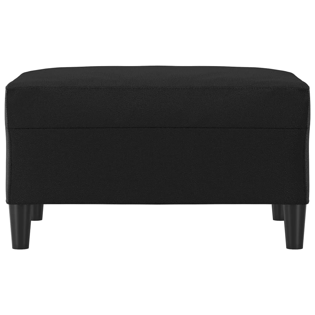 Poggiapiedi Nero 70x55x41 cm in Similpellecod mxl 87883