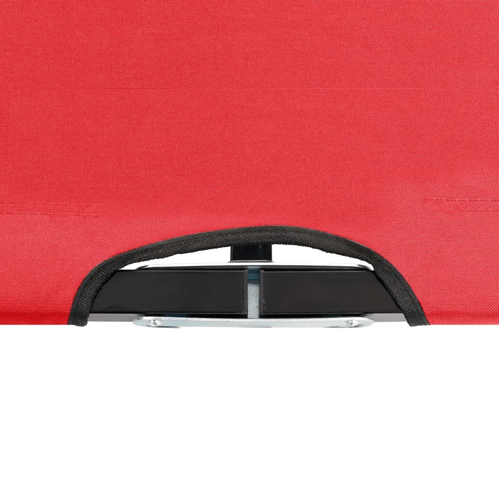 Lettino Prendisole Pieghevole Due Persone Rosso in Acciaio 47761