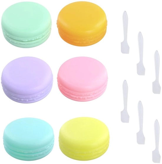 Miniastucci di Viaggio - Boccette Cosmetiche Leggere - 10 ml - Set di Colori - Ideali per Viaggi - Incluso Spatola