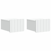 Mobiletto da notte a muro 2 pcs Bianco 33 x 34,5 x 24 cm 898256