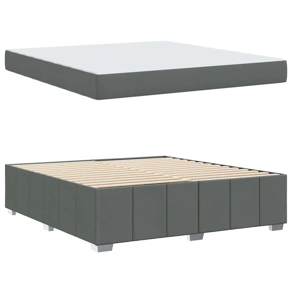 Struttura del letto Grigio scuro 180 x 200 cm Tessuto 3398301