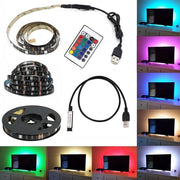 Trade Shop - Kit Tv Striscia Strip Led Usb Rgb 5v Per Retroilluminazione 2 Mt 3 Mt 5 Mt -    -2 Mt   -