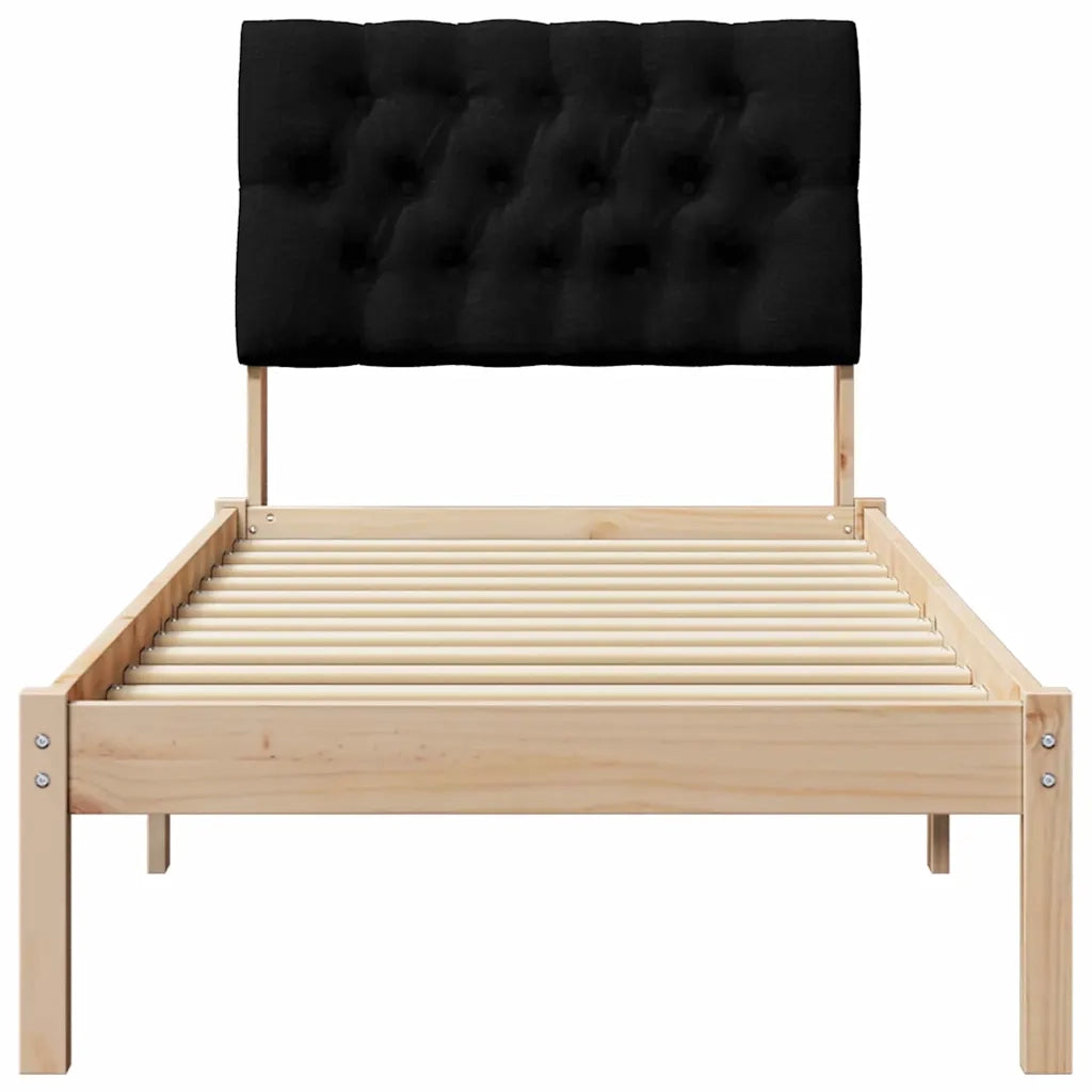 Letto con Testiera Rivestita con testiera Marrone 75 x 190 cm 878861