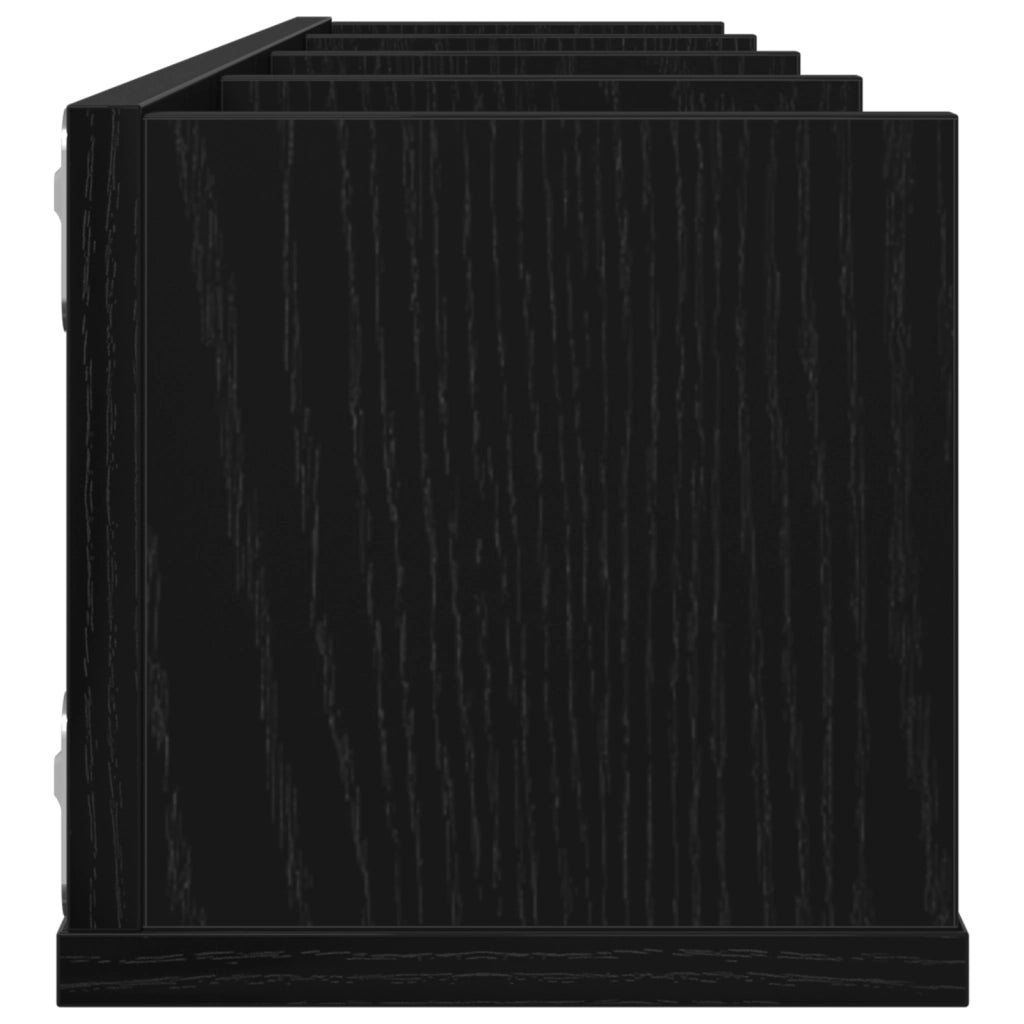 Mensola da Parete CD Rovere Nero 100x18x18 cm in Legno Ingegnerizzato