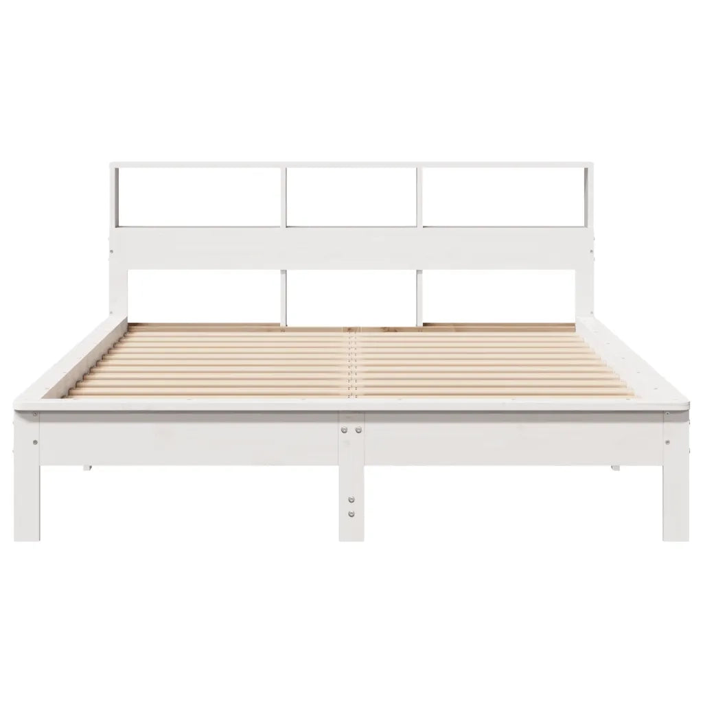 Letto senza Materasso Bianco 160x200 cm Legno Massello di Pino 3309732
