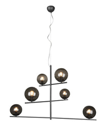 Lampada a Sospensione da Interno Attacco E14 in Metallo Antracite