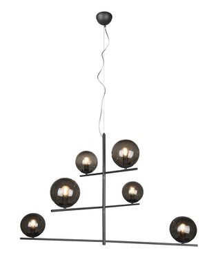 Lampada a Sospensione da Interno Attacco E14 in Metallo Antracite