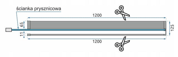 Parete Doccia Rea Aero N 70 Transparent Mensola Evo