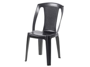 Sedia in PE Rattan Procida Polipropilene Antracite 46 x 53 x 86 cm