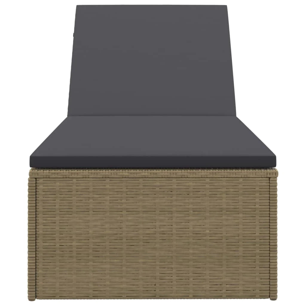 Lettino prendisole sdraio lettino da giardino mobili da esterno per patio resina intrecciata marrone e grigio scuro 02_0012924