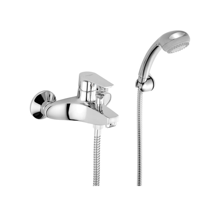 Monocomando vasca esterno Tema con doccia duplex cromo - Made in Italy